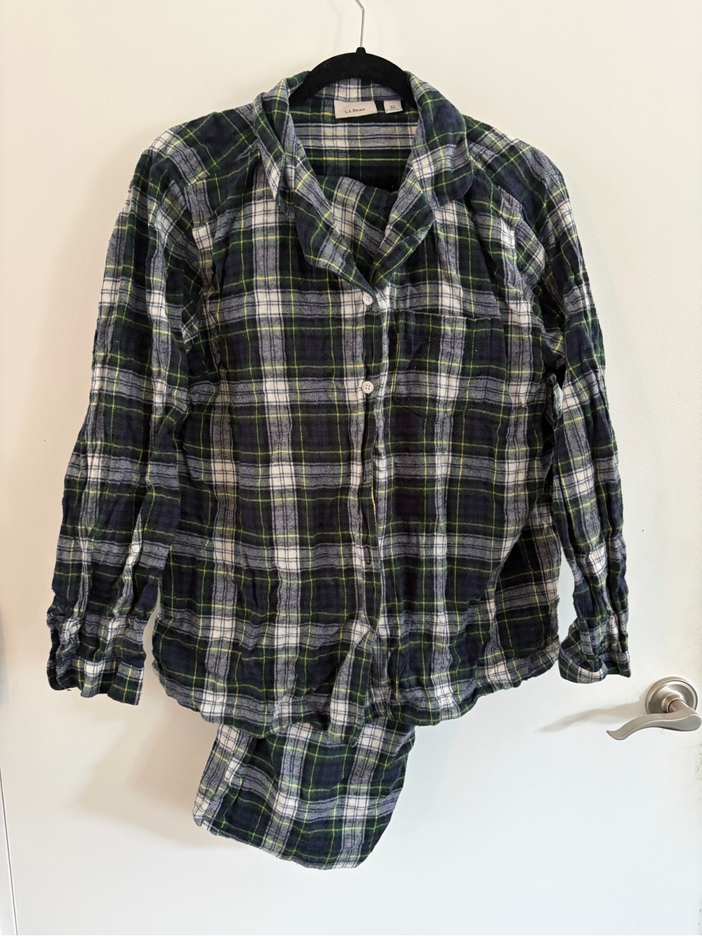 LL bean flannel pajamas set